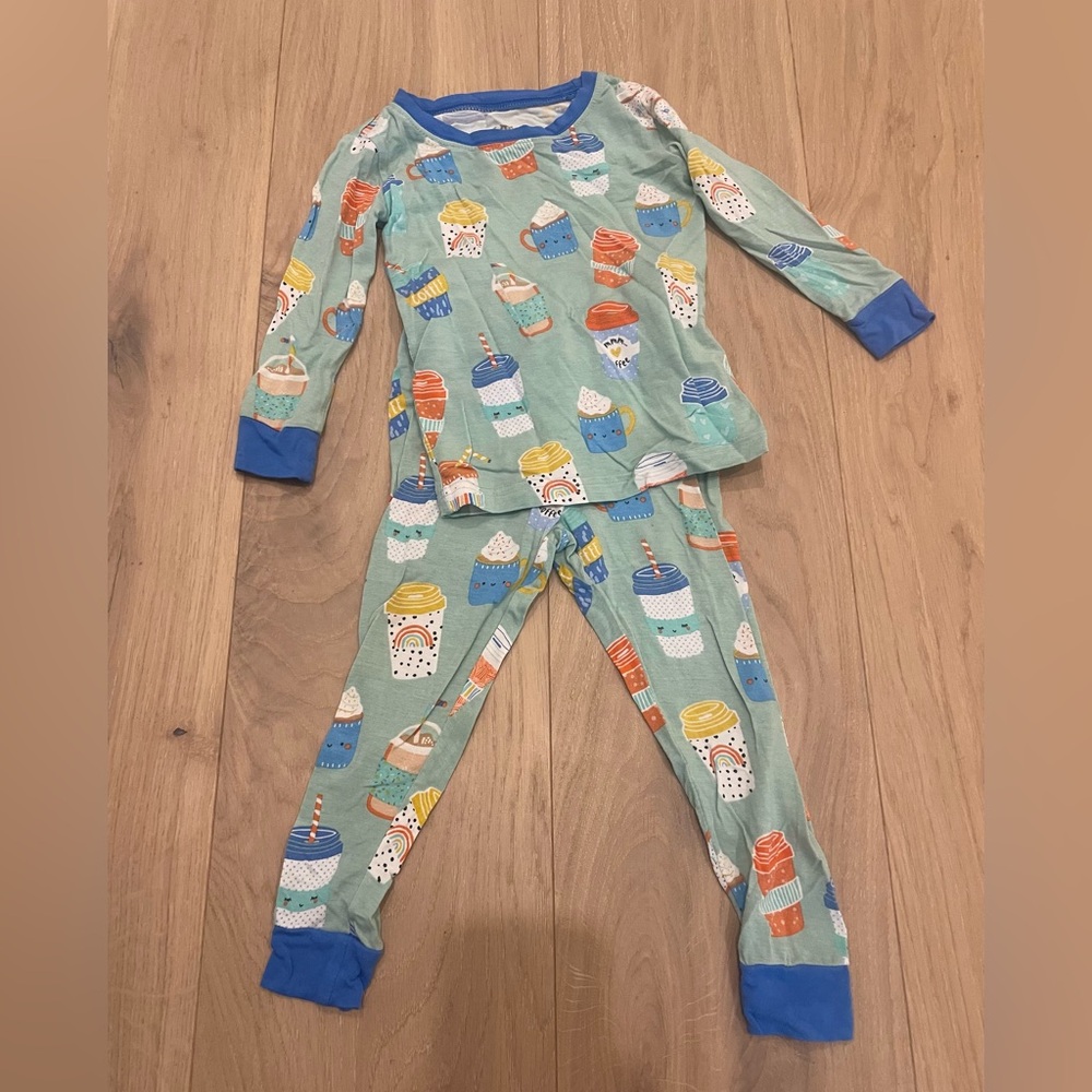 Little Sleepies I love you a latte print pajama set